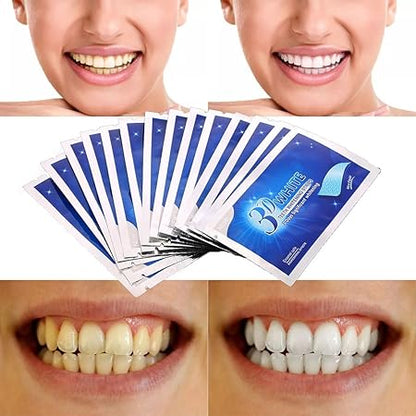 Tiras Blanqueadoras Dentales 3D | Kit Blanqueamiento Dental con 7 Pares | Sonrisa Más Blanca en Casa