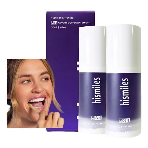 Hismile V34 Corrector Dental Morado Original – Dientes Más Blancos al Instante | Sin Peróxido y Sin Sensibilidad