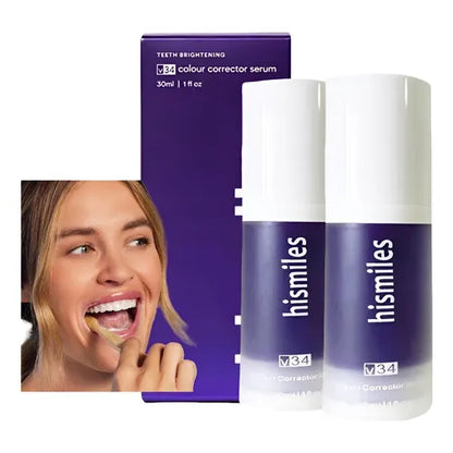 Hismile V34 Corrector Dental Morado Original – Dientes Más Blancos al Instante | Sin Peróxido y Sin Sensibilidad
