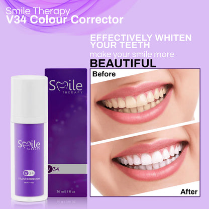 Hismile V34 Corrector Dental Morado Original – Dientes Más Blancos al Instante | Sin Peróxido y Sin Sensibilidad